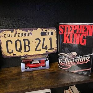 Stephen King 'Christine' Rare s first edition with Model Car and License Plate